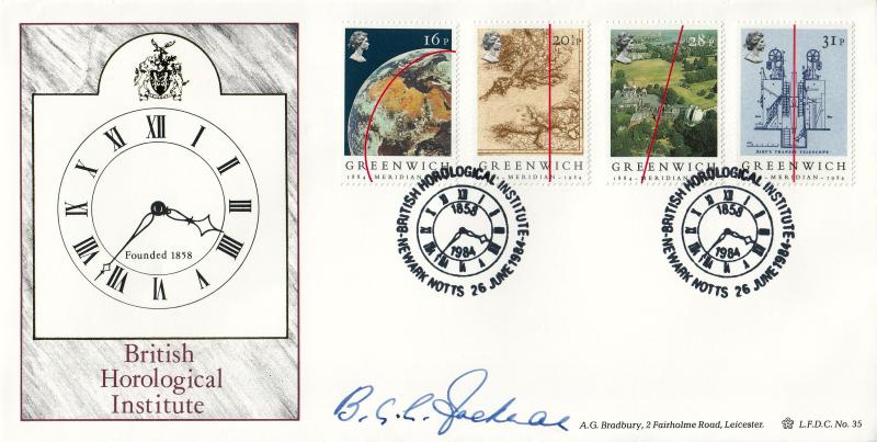 1984 (06) Greenwich - Bradbury LFDC 35 Official - Signed by B.G.R. Jacknal