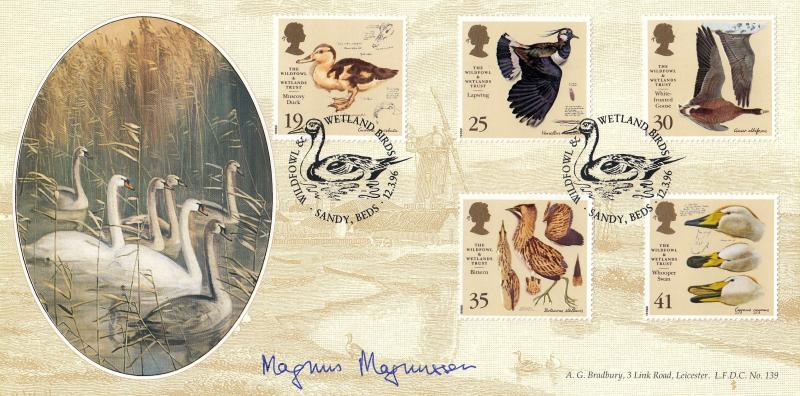 1996 (03) WWT - Bradbury LFDC 139 Official - Signed by the late Magnus Magnusson