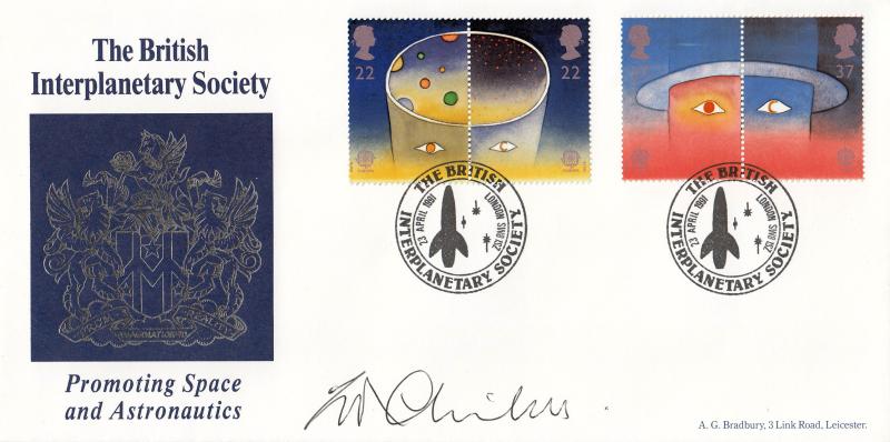 1991 (04) Europe In Space - Bradbury 'British Interplanetary Society' Official - Signed by W.G. Childs