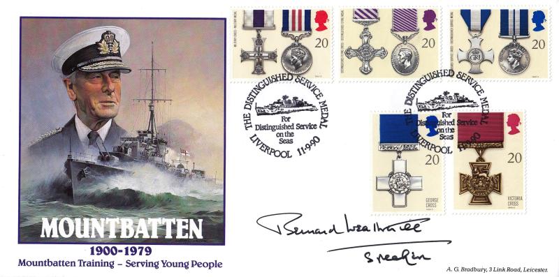 1990 (09) Gallantry - Bradbury Mountbatten Training 'Special' - DSM, Liverpool H/S - Signed by Bernard Weatherill
