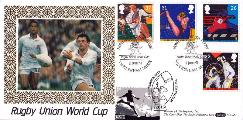 1991 (06) Sports - Benham BLCS 65 Rugby Union World Cup, Twickenham Official - Doubled with the 2015 Rugby World Cup