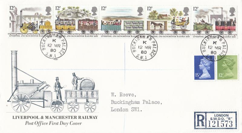 1980 (03) Liverpool & Manchester Railway - PO - Buckingham Palace CDS