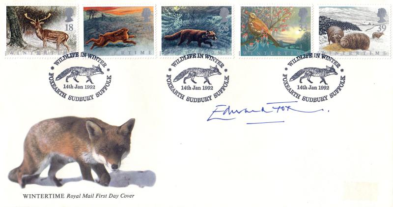 1992 (01) Wintertime - RM - Foxearth H/S - Signed by Edward Fox