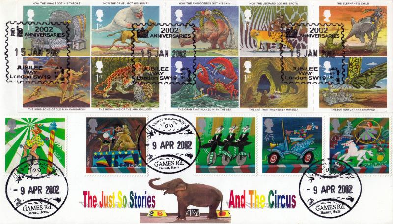 2002 (01) Rudyard Kipling & 2002 (04) Circus - Peter Payne DOUBLE Official