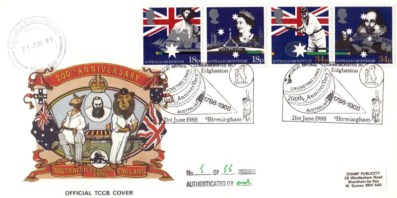 1988 (06) Australia - Stamp Publicity (SP) Edgbaston Official