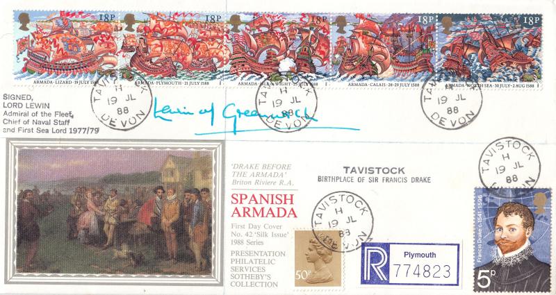 1988 (07) Armada - Sotheby's PPS 'Silk' - Tavistock CDS + Signed by Lord Lewin