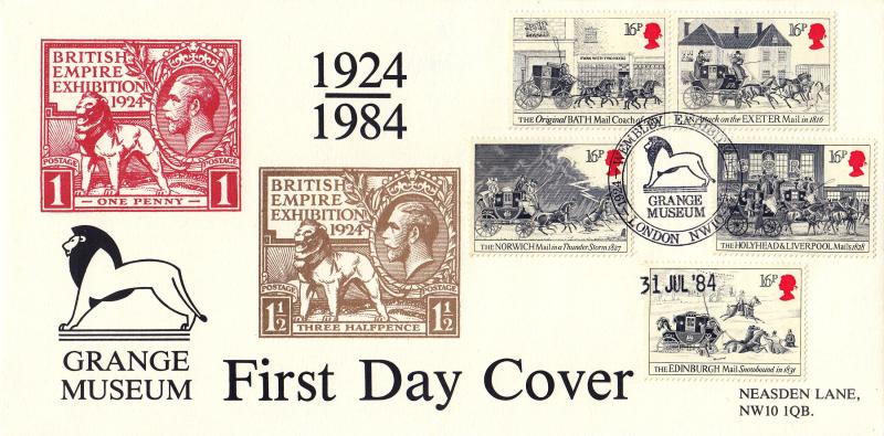1984 (07) Royal Mail - DGT 'Grange Museum, Wembley Exhibition' Official'