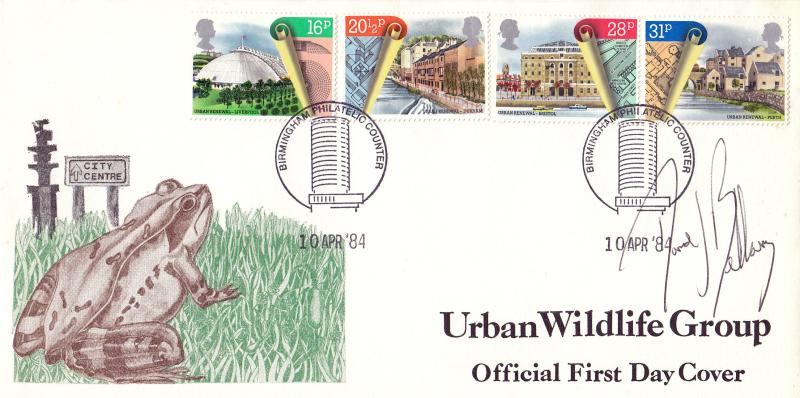 1984 (04) Urban Renewal - Urban Wildlife Group 'Cinderella' Cover - Birmingham Counter H/S - Signed by the late David Bellamy