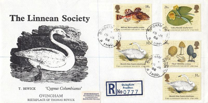 1988 (01) Linnean Society - Muscroft 'Bewick Swan' Cover - Ovingham CDS