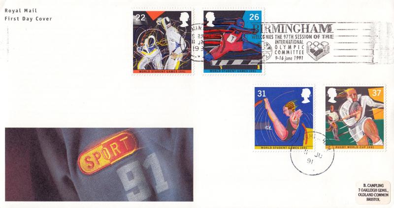 1991 (06) Sports - RM - Birmingham Welcomes The International Olympic Committee Slogan