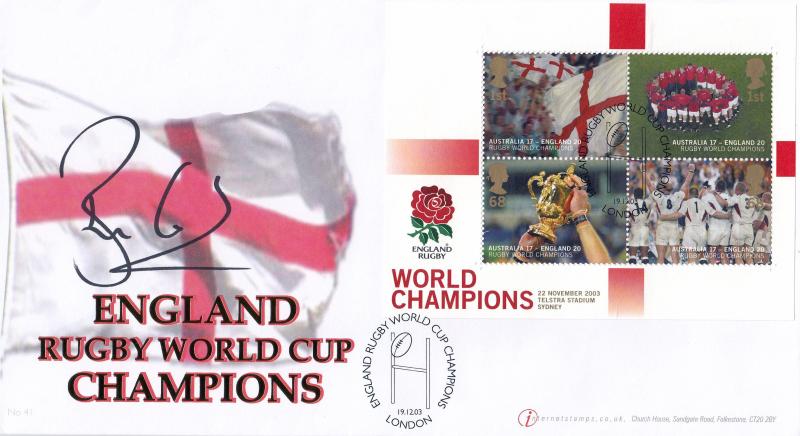2003 (12) Rugby Winners M/S - Internet Official - Signed Ben Cohen