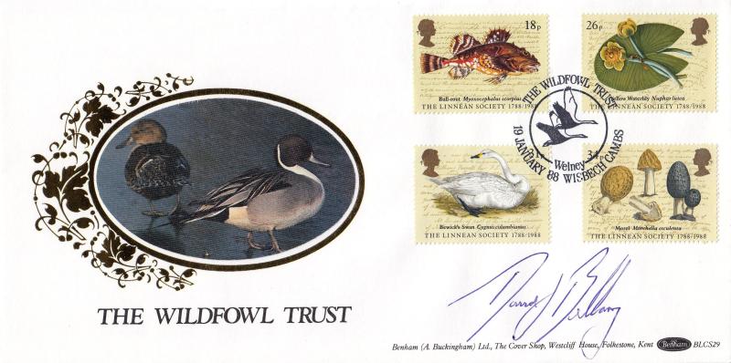 1988 (01) Linnean Society - Benham Welney, Wisbech BLCS 29 Official - Signed by David Bellamy