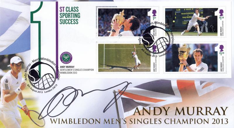 2013 (08) Andy Murray Wimbledon Win M/S - Internet/Buckingham Official - Signed by Andy Murray