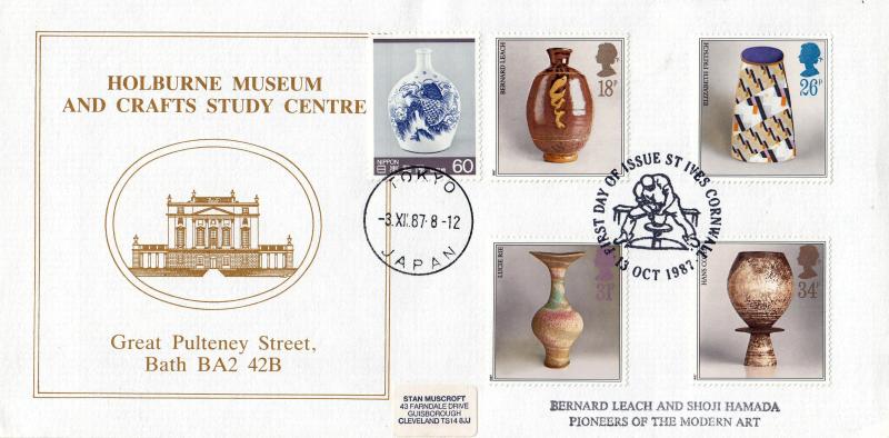 1987 (10) Pottery - Holburne Museum Cover - St Ives H/S - Doubled in Tokyo
