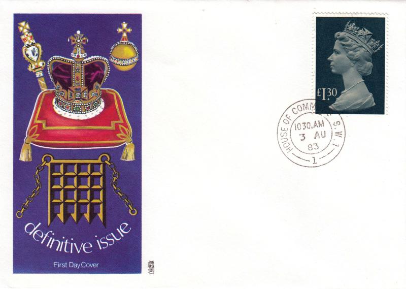 1983 (08) £1.30 Parcel Post Definitive - Philart - House of Commons CDS