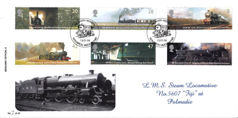2004 (01) Classic Locomotives (Stamps) - Brazier 'Railway' (LMS Loco 5607) Official