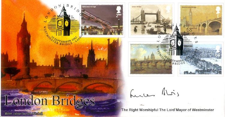 2002 (09) London Bridges - Steven Scott 'Westminster Bridge' Official - Signed by Frances Blois