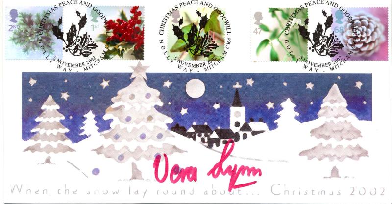 2002 (11) Christmas - Steven Scott 'Holly Way' Official - Signed by the late Vera Lynn