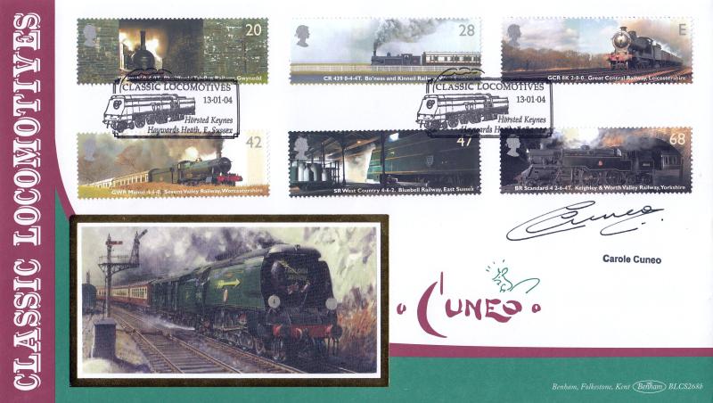 2004 (01) Classic Locomotives (Stamps) - Benham 'Horsted Keynes' BLCS 268 Official - Signed by Carole Cuneo