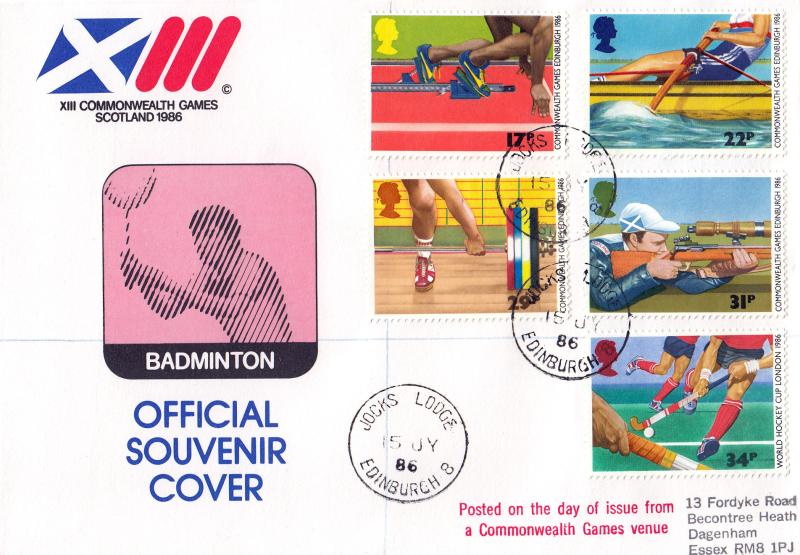 1986 (07) Sports - DGT (Small Supercovers) 'Badminton' Cover - Jocks Lodge CDS