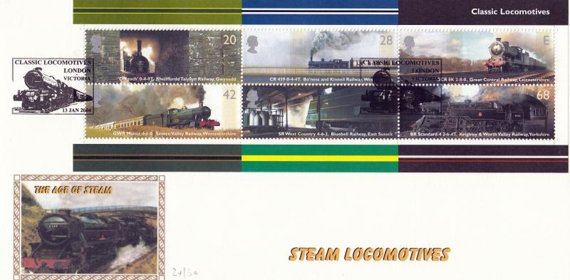 2004 (01) Classic Locomotives (M/S) - Cambridge 'Age of Steam' London Victoria Official