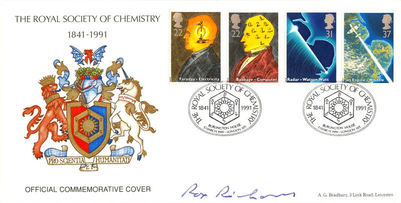 1991 (03) Scientists - Bradbury Royal Society of Chemistry Official - Signed by Sir Rex Richards