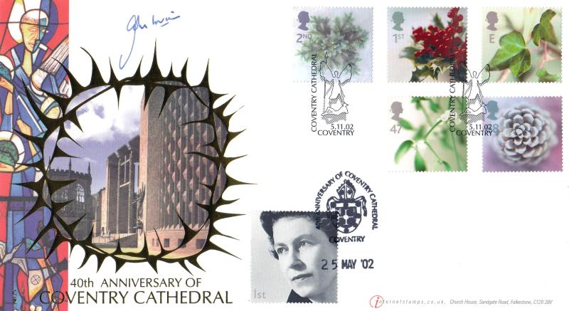 2002 (11) Christmas - Buckingham/Internet 'Coventry Cathedral' Official - Signed by John Irwin