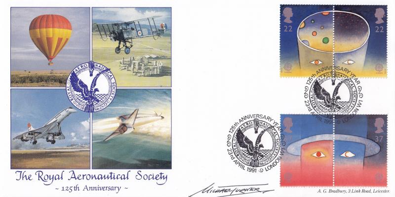 1991 (04) Europe In Space - Bradbury 'Royal Aeronautical Society' Official - Signed by Michael Turner