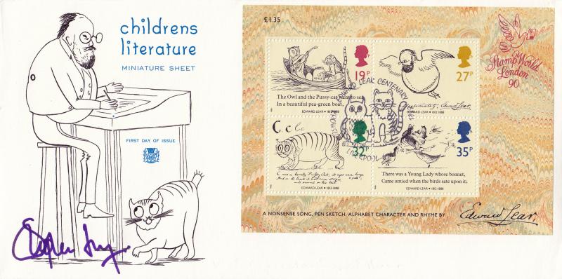 1988 (09) Edward Lear M/S - Stuart - Knowsley H/S - Signed by Stephen Fry