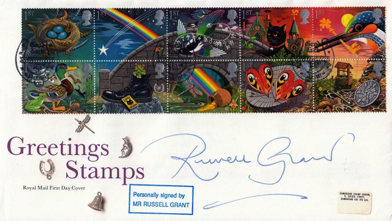 1991 (02) Greetings - RM - Luckington H/S - Signed by Russell Grant