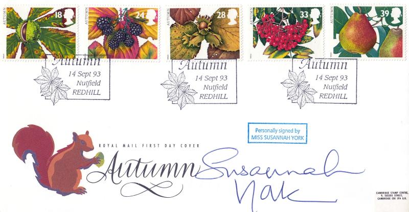 1993 (09) Autumn - RM - Nutfield, Redhill H/S - Signed by Susannah York
