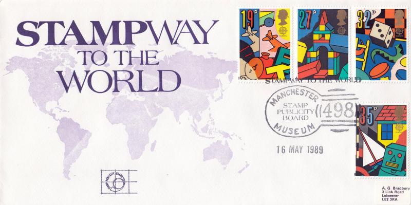 1989 (05) Games & Toys - Stamp Publicity (SP) 'Stampway To The World' Official