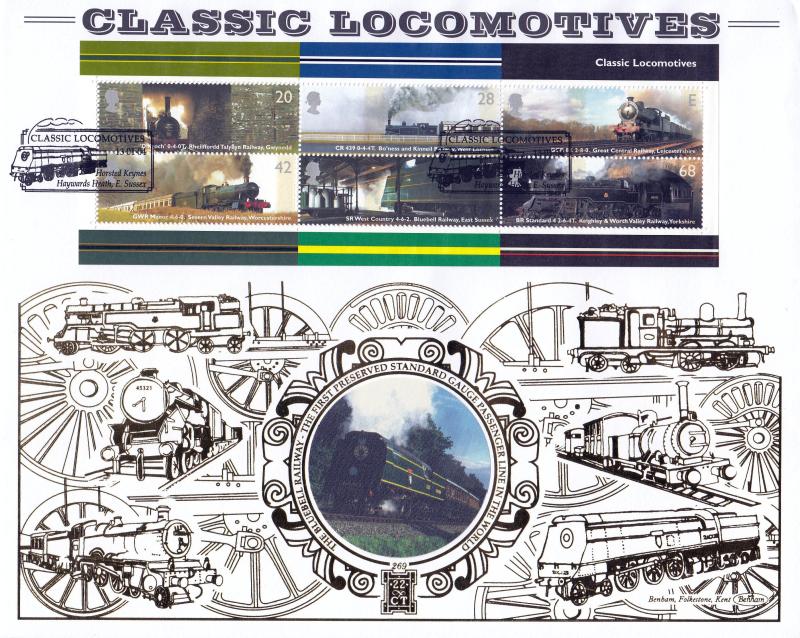 2004 (01) Classic Locomotives (M/S) - Benham Gold (500) Official
