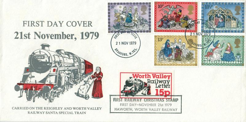 1979 (11) Christmas - Keighley & Worth Valley Railway 'Santa Special' - Bradford FDI