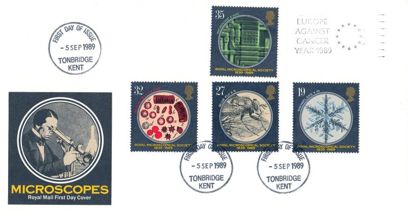 1989 (09) Microcopes - RM - Europe Against Cancer Slogan