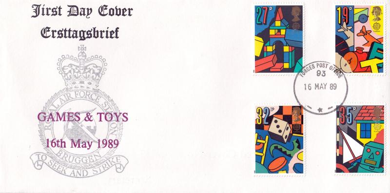 1989 (05) Games & Toys - RAF Bruggen Cover - Forces Post Office 93 CDS
