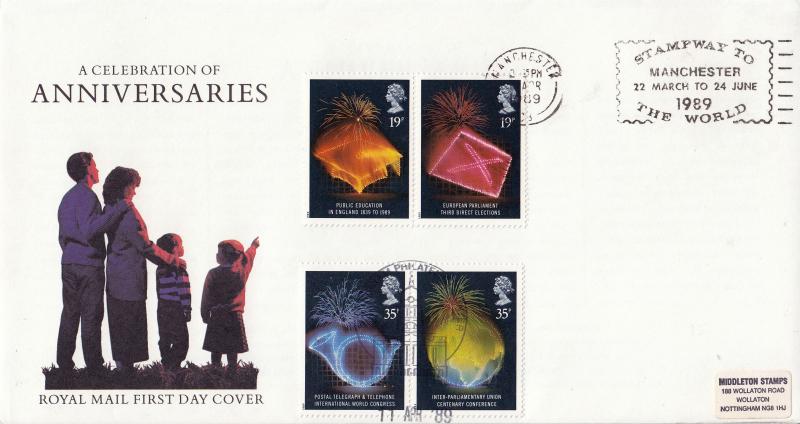 1989 (04) Anniversaries - RM - Stampway To The World, Manchester Slogan