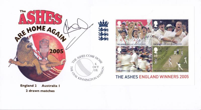 2005 (10) Ashes Winners M/S - Internet 'The Ashes Come Home' Official - Signed Ian Botham