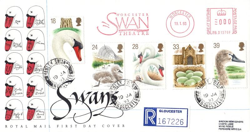 1993 (01) Swans - RM - Hanley Swan CDS + Worcester Swan Theatre Meter Mark