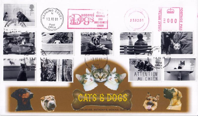 2001 (02) Cats & Dogs - Bob Stevens 'Greensleeves' Special Cover - Barking CDS + Discover Dogs Meter Mark -