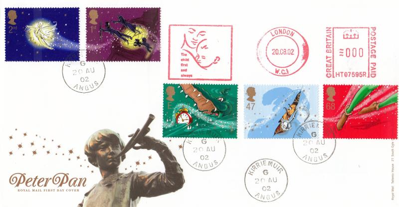 2002 (08) Peter Pan - RM - Kirriemuir CDS + The Child First (Great Ormonde Street) Meter Mark