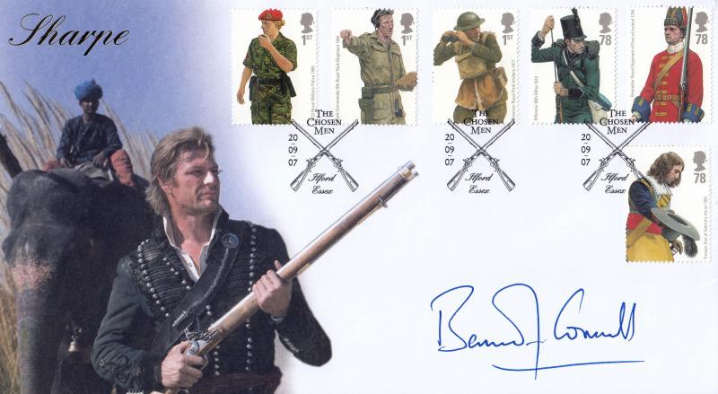 2007 (09) British Army Uniforms - Internet Stamps 'The Chosen Men' Official - Signed by Bernard Cornwell