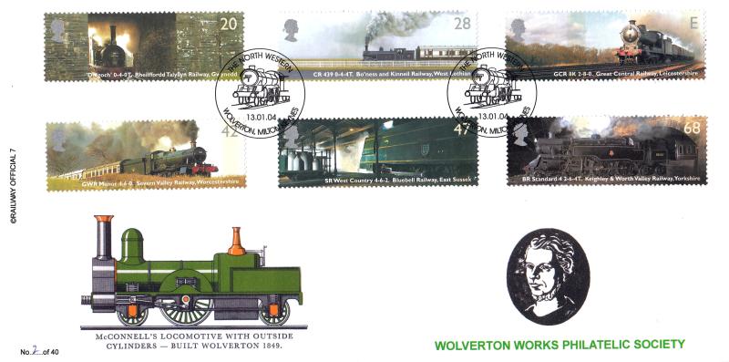2004 (01) Classic Locomotives (Stamps) - Brazier 'Railway' (North Western) Official