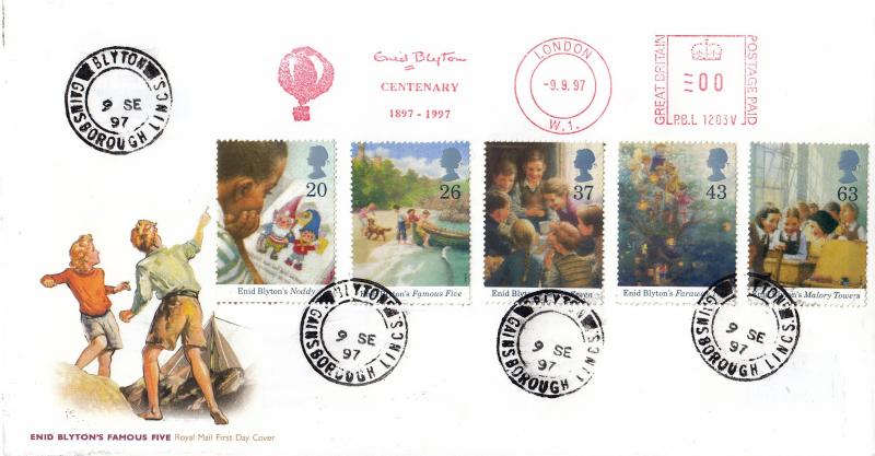1997 (09) Enid Blyton - RM - Blyton CDS + Enid Blyton Centenary Meter Mark