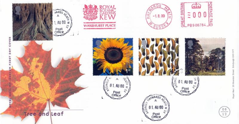 2000 (08) Tree & Leaf - RM - Ardingly CDS + Royal Botanic Gardens Kew, Wakehurst Place Meter Mark