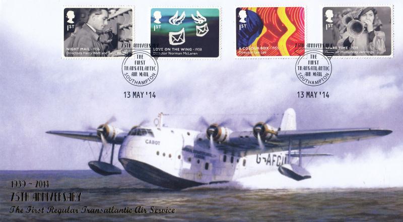 2014 (05) Great British Film (M/S) - Internet 'Transatlantic Air Mail' Official
