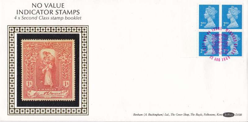 1989 (08) 4 x 2nd Class Booklet - Benham D108 - Windsor (3 Lions) H/S