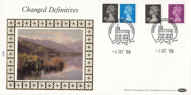 1989 (10) Changed Definitives - Benham D125 - Windsor Counter H/S