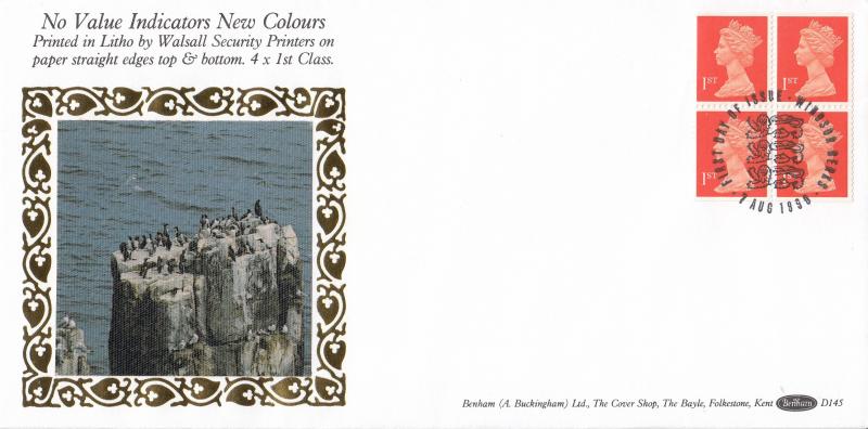 1990 (08) New NVI Colours - Benham D145 - On Cliff Top Image - Windsor (3 Lions) H/S