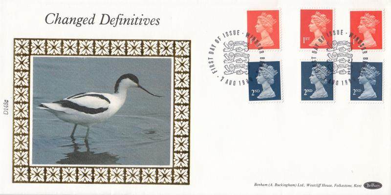 1990 (08) Changed Defintives - Benham D148c - Sea Wader Image - Windsor (3 Lions) H/S